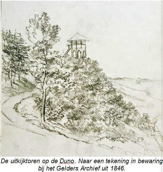 Duno uitkijktoren uit 1824 getekend in 1846 Geldersch Archief