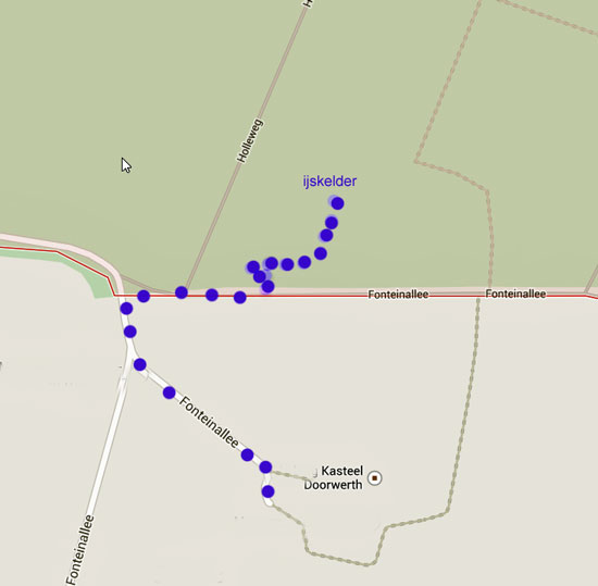 route naar IJskelder Doorwerth