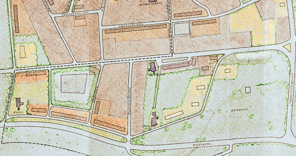 Plattegrond Heelsum circa 1930 bron Gelders Archief