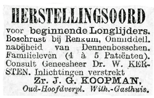 Huize Boschrust Renkum in 1904