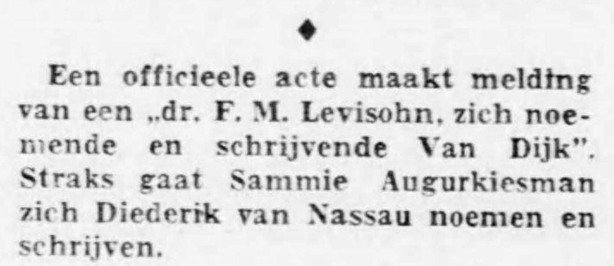 Levisohn uit Volk en vaderland weekblad der Nationaal Socialistische Beweging in Nederland 2003-11-1939