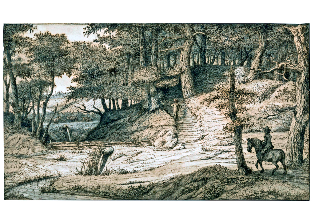 Lambert Doomer Cavalier et chasseur dans la forêt de Doorwerth, près de Arnhem